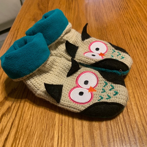 Lazy One Woodland Owl Slippers Sz M KIDS 10/12 - Picture 2 of 5